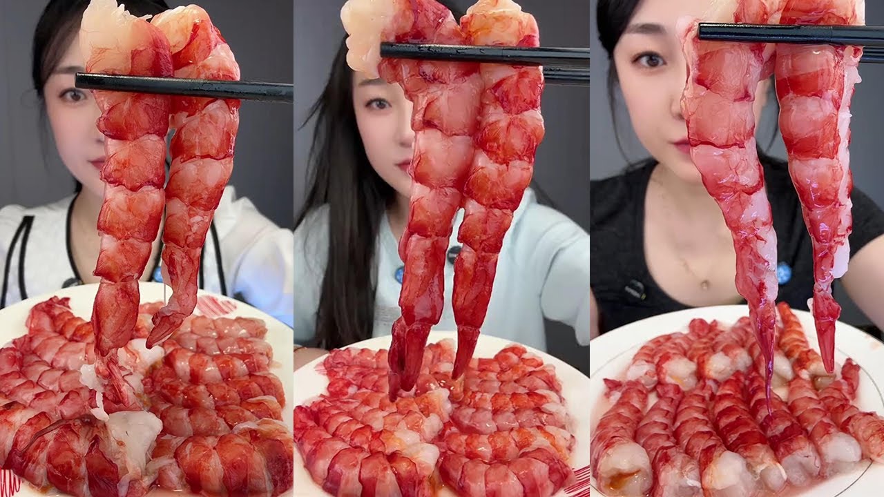 【Yummy】Red Magic Shrimp Tail🦐🦐#mukbang#asmr#Seafood
