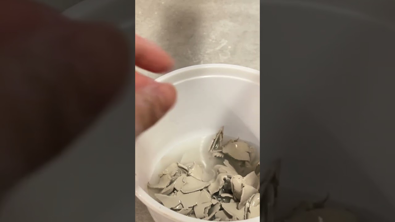 Slacking clay means to submerge dried clay into water #clay #slip #tipsandtricks #pottery