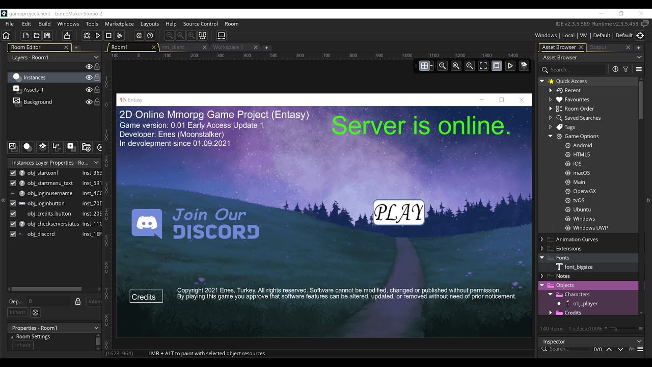 How did I make an online game? Entasy Online 0.01 Early Access Update 1