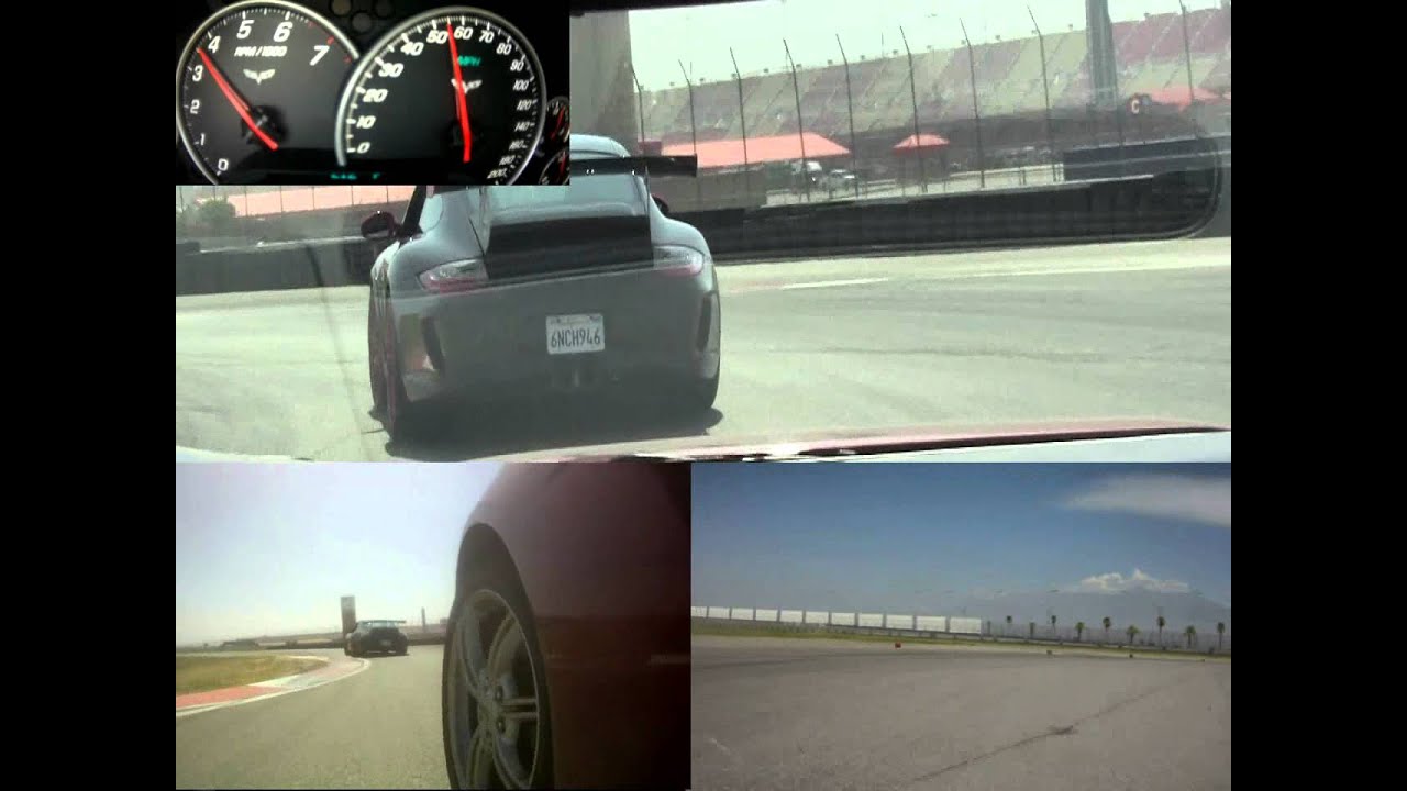 Porsche GT3 RS and Head/Cam Z51 C6 Corvette Play on the track!