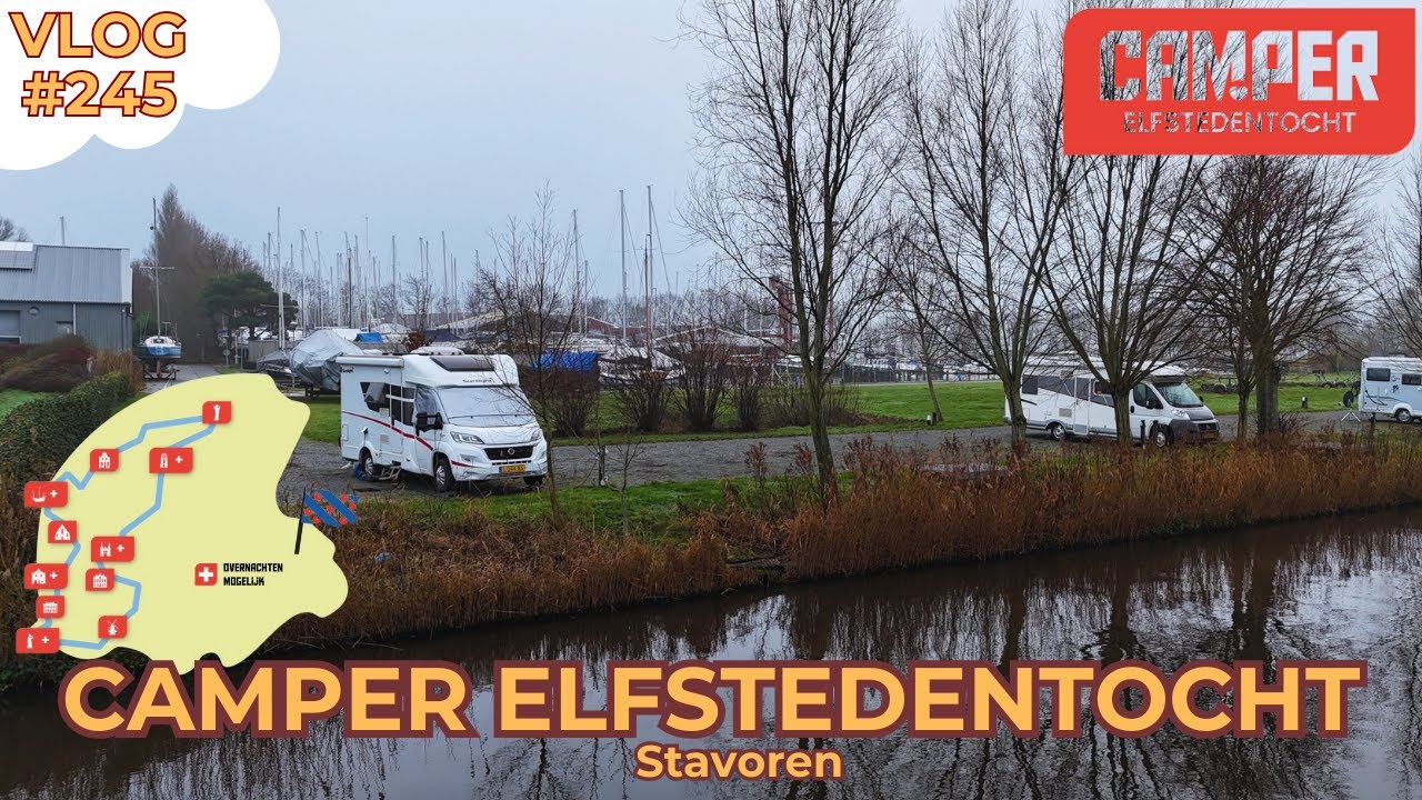 Camper Elfstedentocht Friesland, onze eerste stempel in Stavoren! CP Jachthaven de Vrijheid #245