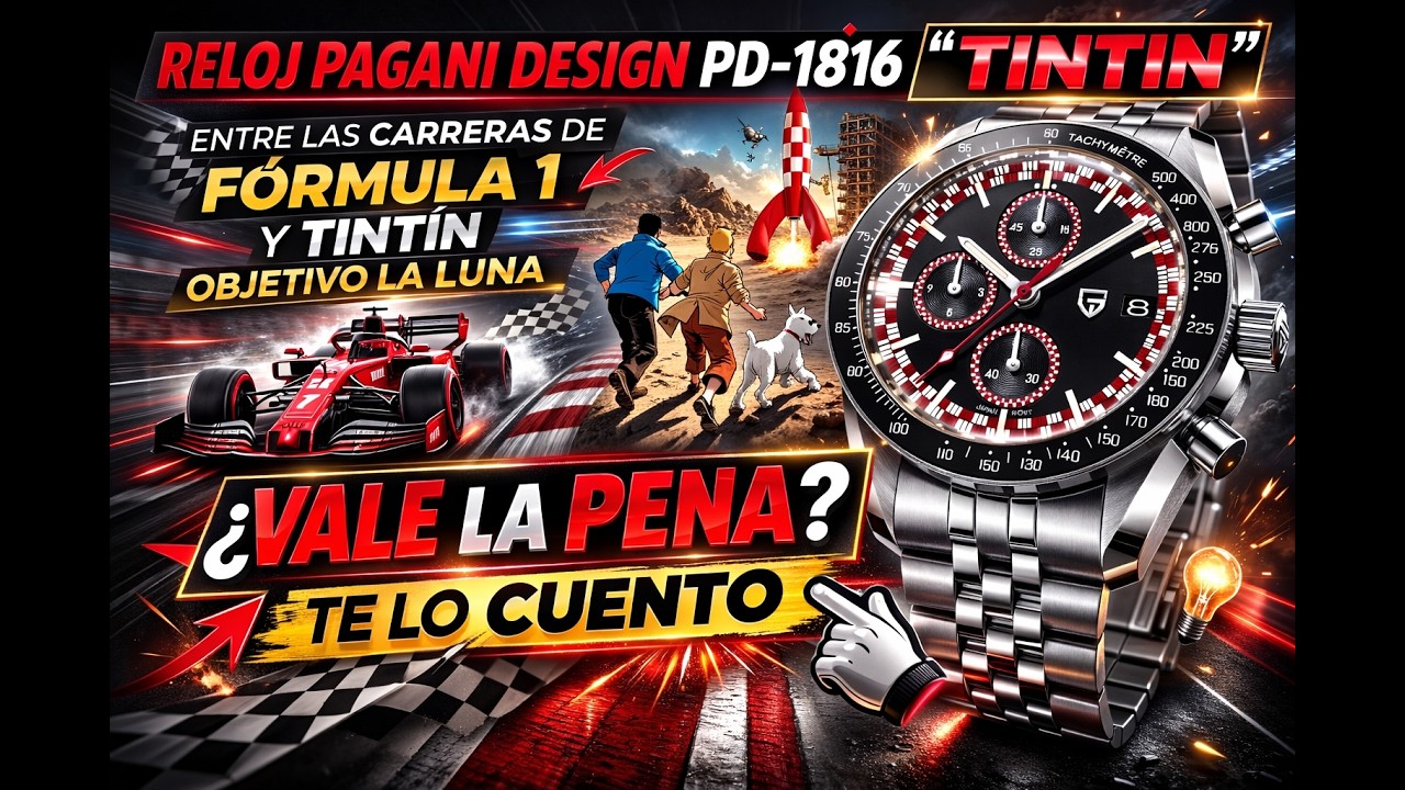 Reloj Pagani Design PD1816 Tint&iacute;n.⌚ Cron&oacute;grafo con est&eacute;tica Racing. No puede faltar en tu colecci&oacute;n.