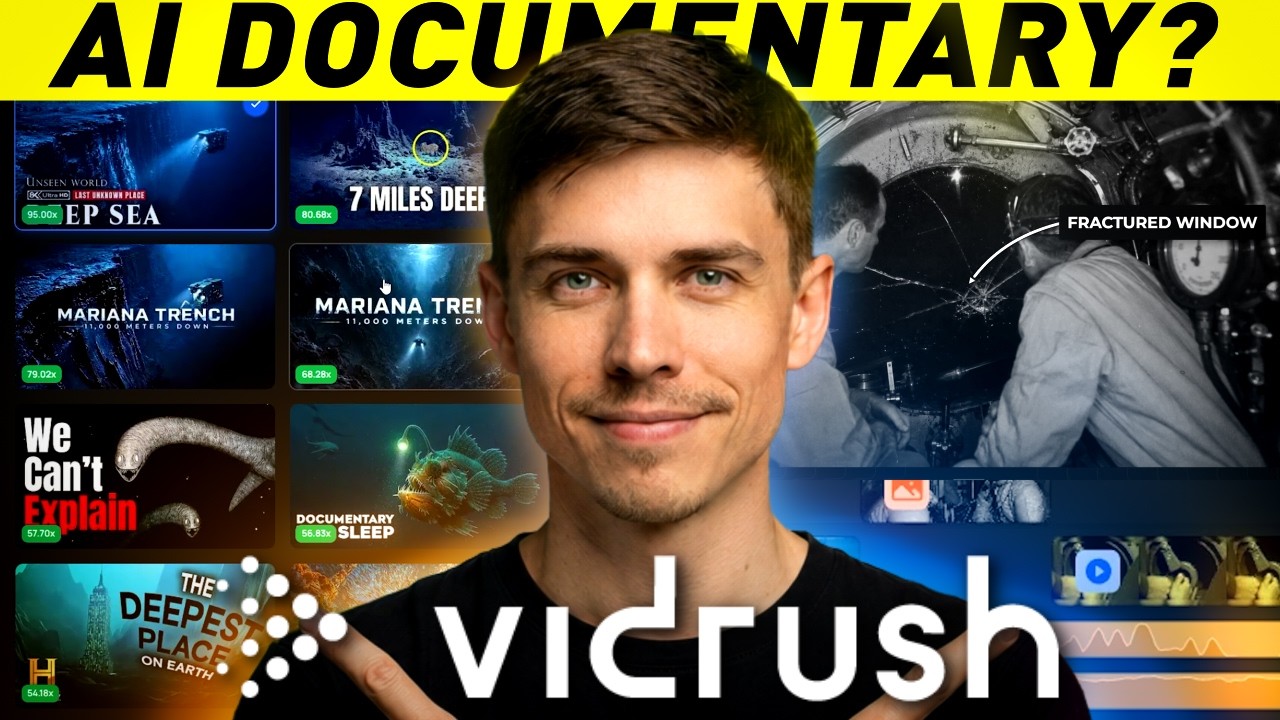 Как создать полноценные документальные YouTube-видео без лица с помощью ИИ (урок по VidRush)