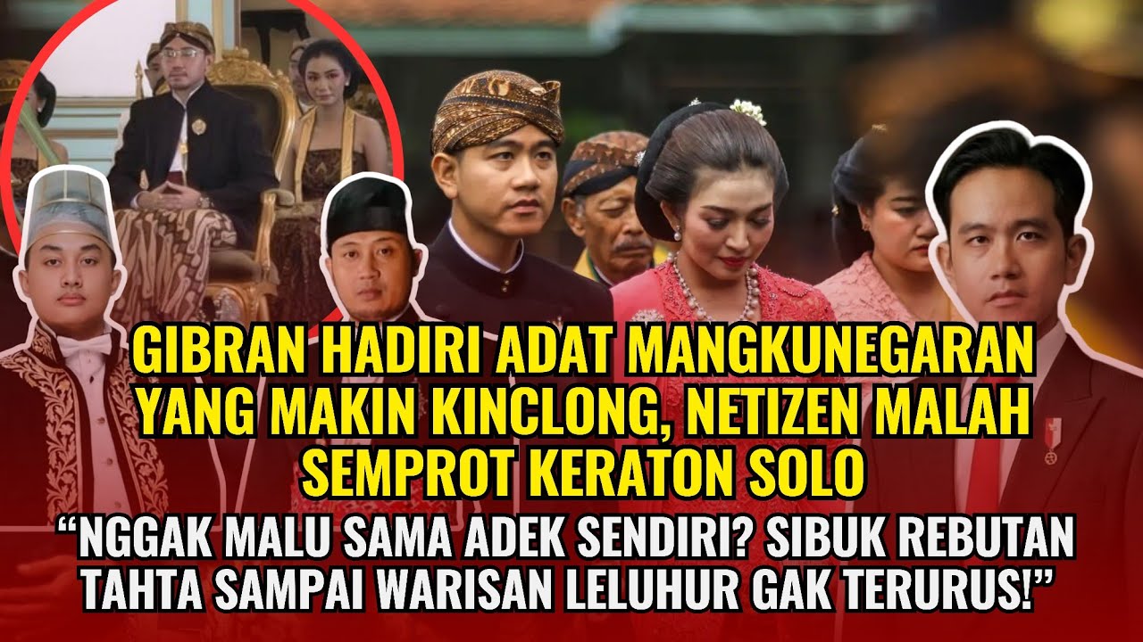 Gibran Hadiri Adat Mangkunegaran yang terawat, Netizen: Keraton Solo Ngenes! Masih Ribut Tahta?
