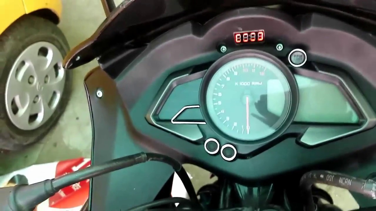 Led tachometer/rpm meter/shift light arduino installed on pulsar RS200 (FINAL VIDEO) @chippernut