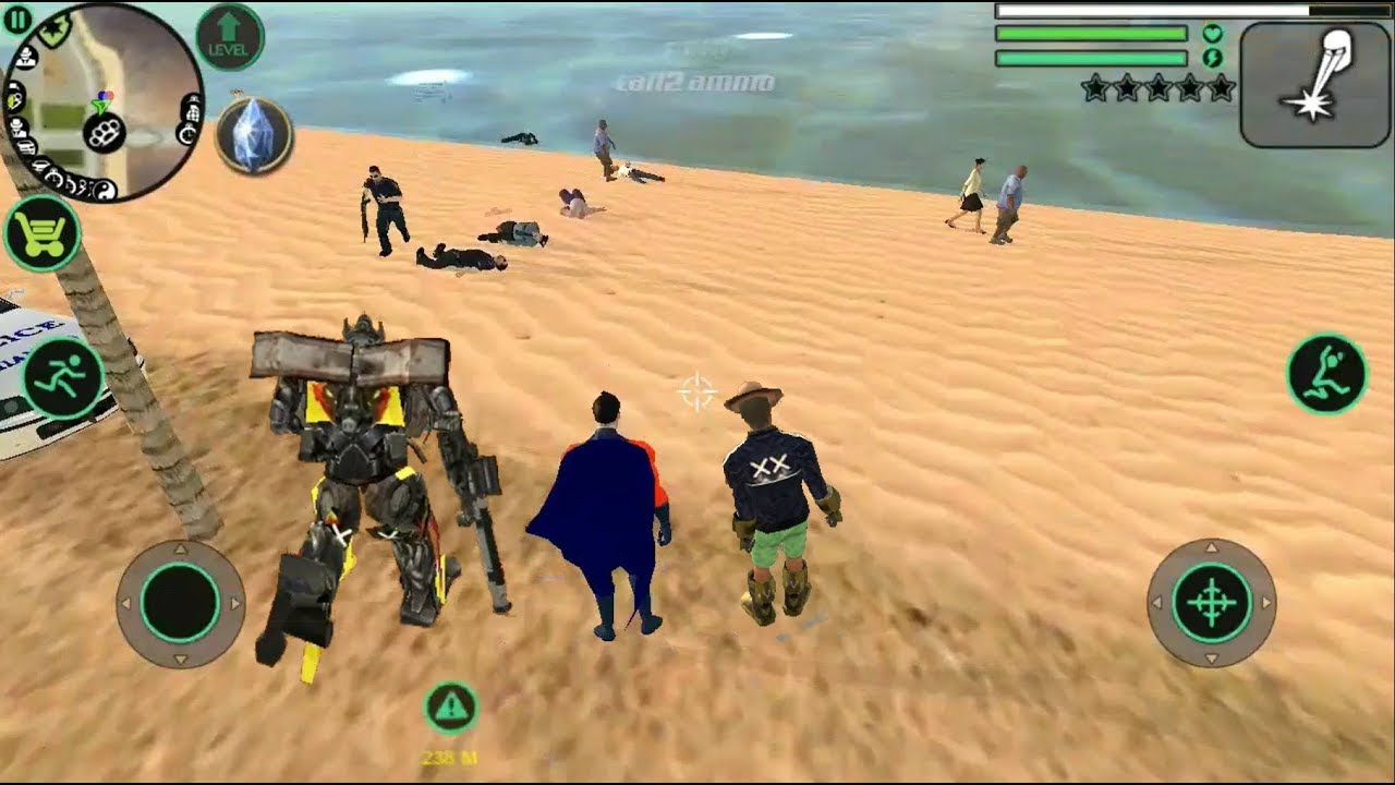 ► Transformer Truck vs Superhero Superman vs Vegas Hero - Vegas Crime Simulator #56