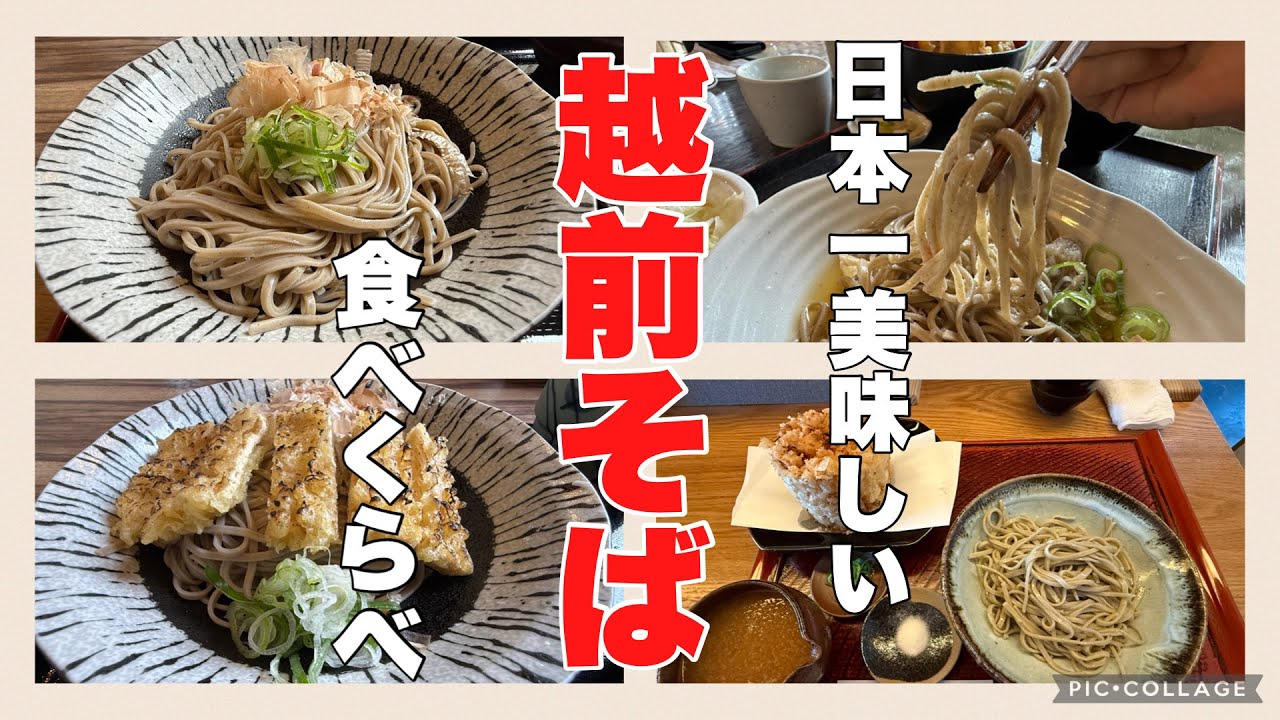 4年連続日本一の福井の蕎麦#おいしい #おすすめ #行列、個性豊かな蕎麦屋さんがある福井県鯖江市で人気の蕎麦屋さんの食べくらべをして来ました。