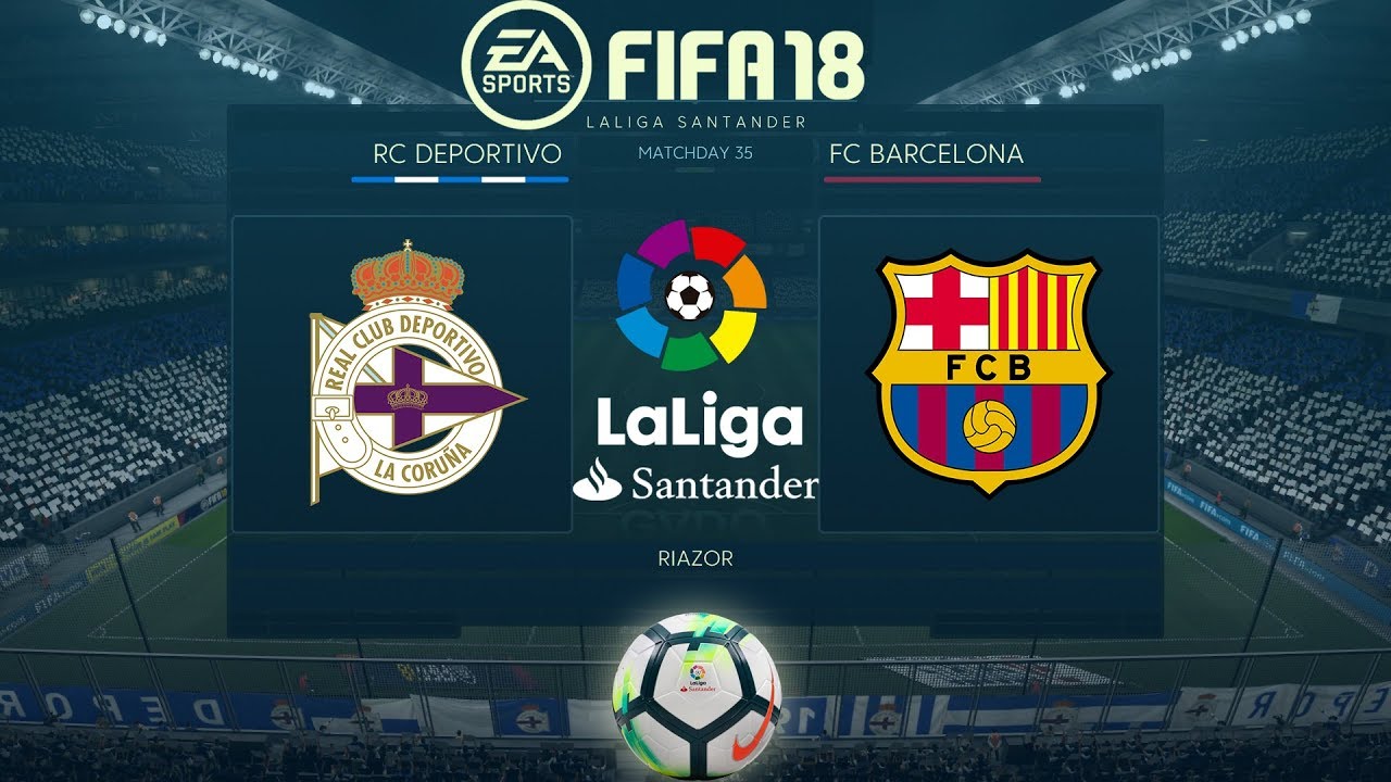 FIFA 18 Deportivo vs Barcelona | La Liga 2017/18 | PS4 Full Match