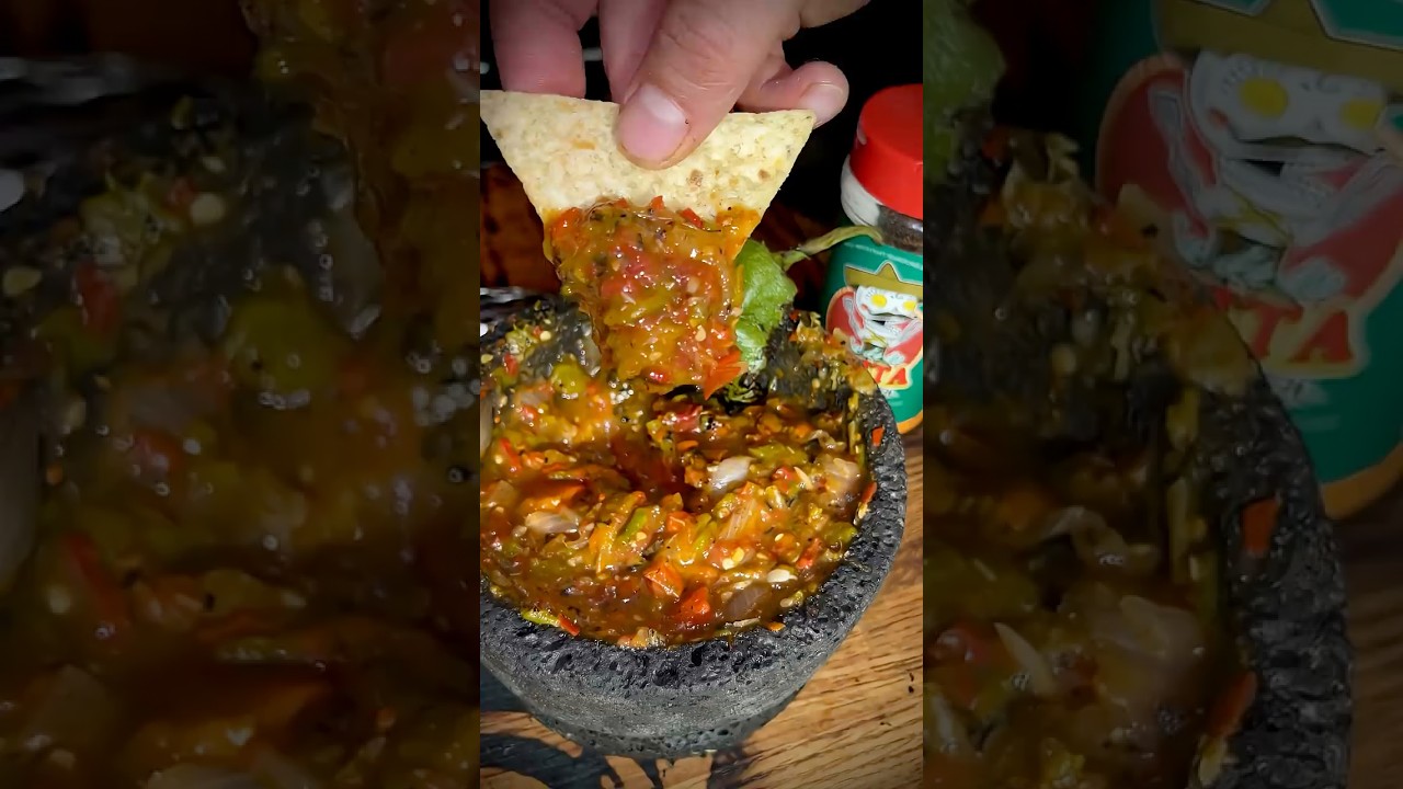 Easy Homemade Smoked Salsa Recipe 🙌 #homemade #salsa #traegergrills #recipe #food