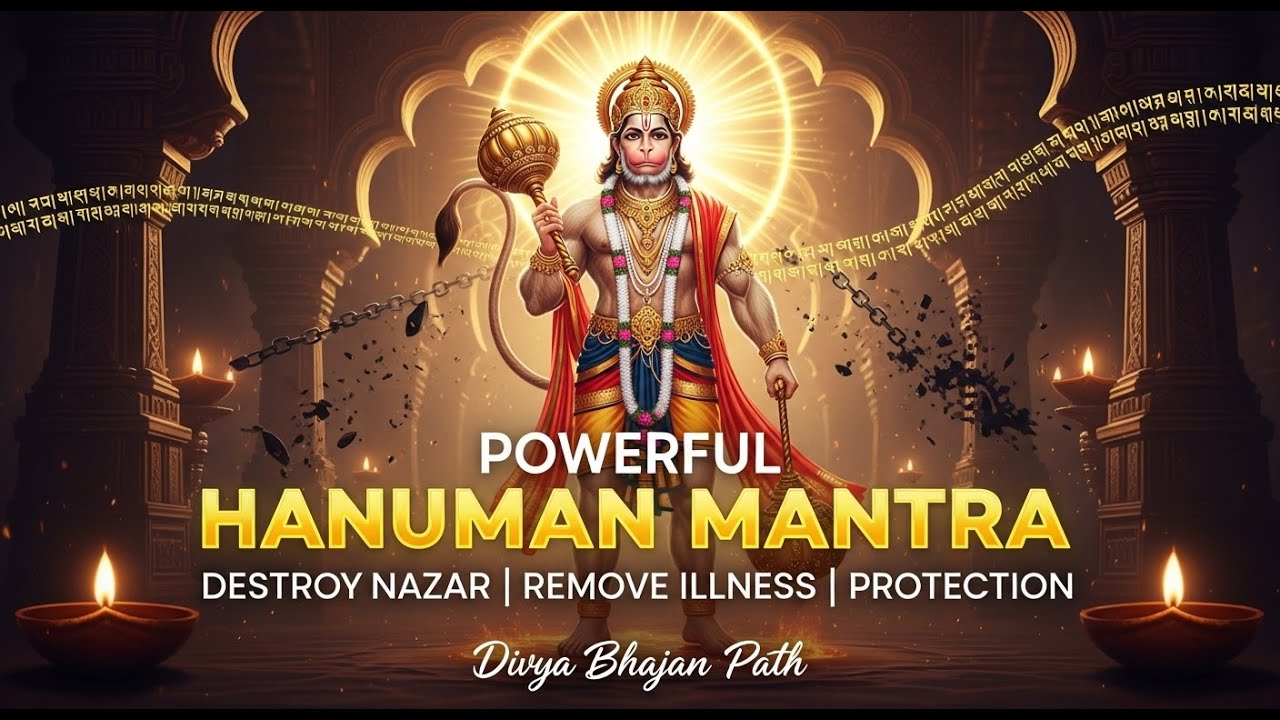 Powerful Hanuman Mantra | Hanumanji Song to Destroy Nazar, Evil Eye, Remove Illness, Negative Energy