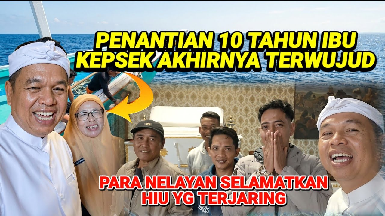 HEBAT‼️KDM BERSAMA KEPSEK DARI BEKASI & ADA NELAYAN DNGAN AKSI HEROIKNYA MELEPASKAN HIU YG TERJARING