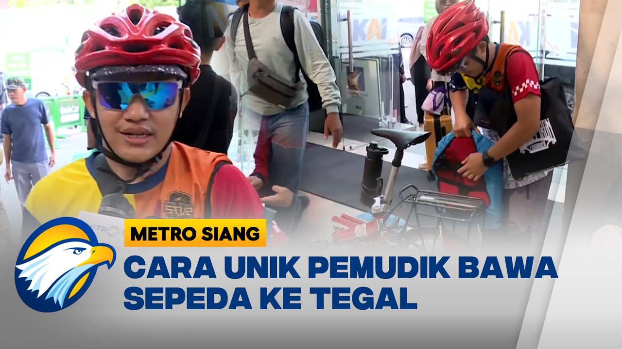 Pemudik Bawa Sepeda Naik Kereta Api Demi Transportasi Murah di Kampung - [Metro Siang]