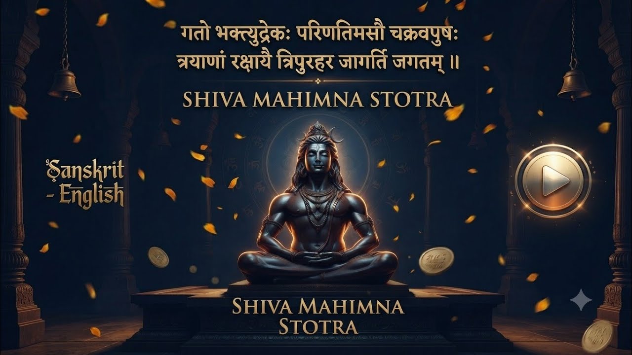 Shiva Mahimna Stotram || Lyrics || Sanskrit - English.