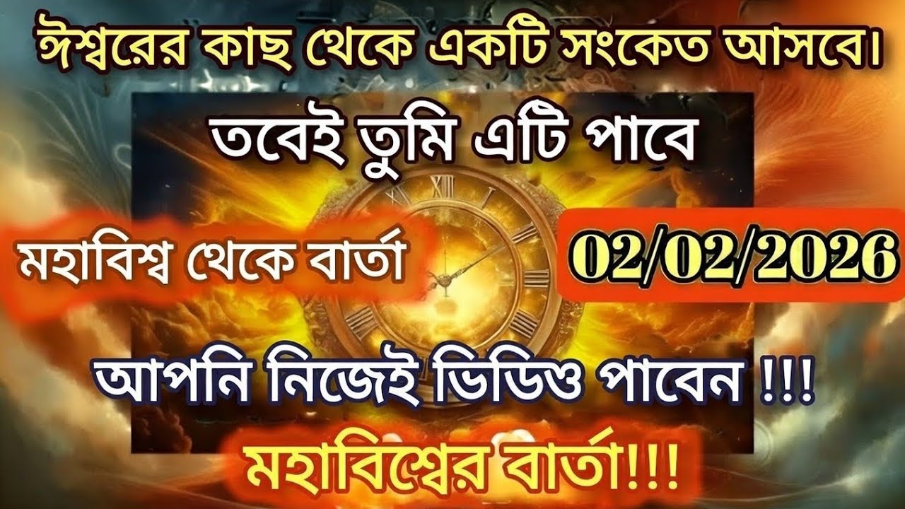 ০২ ফেব্রুয়ারি মহাবিশ্ব বার্তা।ঈশ্বরের কাছ থেকে একটি সংকেত আসবে। তবেই তুমি এটি....!#angel