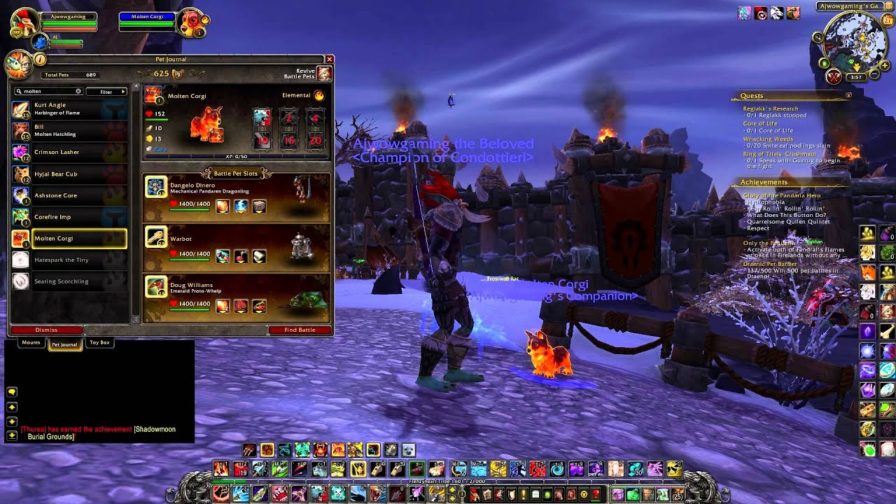 World of Warcraft Pet Battles: Gotta Collect Them All! Molten Corgi