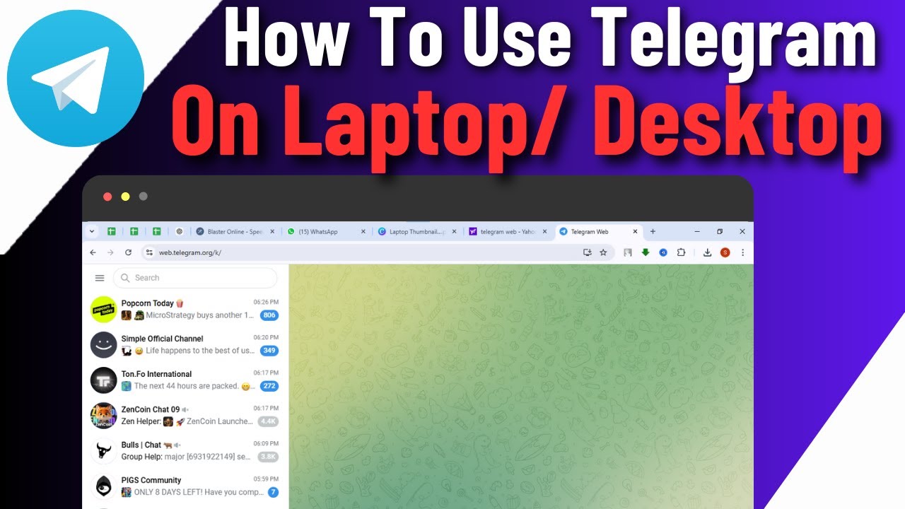 How To Use Telegram On Laptop/PC/Desktop/Computer | Step By Step