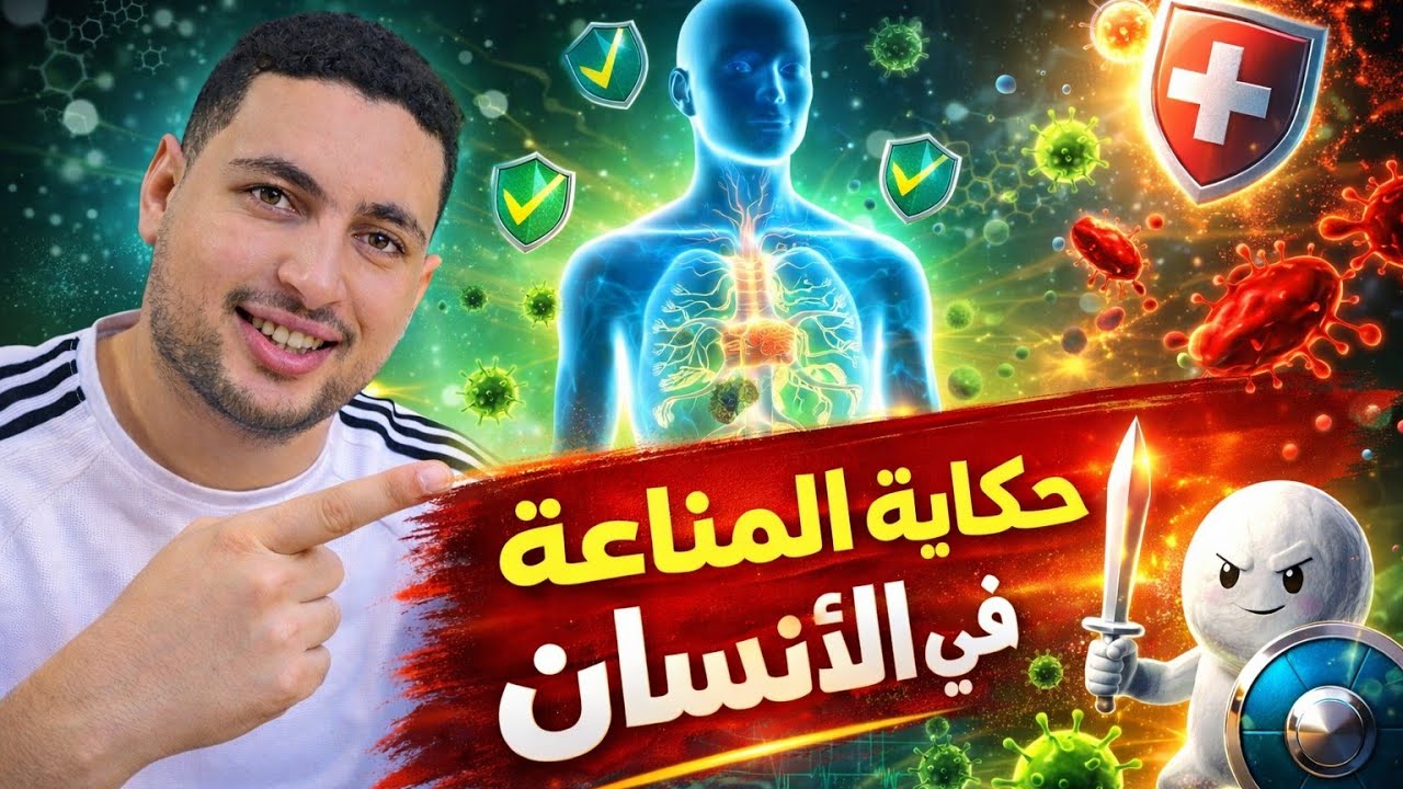 حكاية المناعة في الإنسان بالكامل 🛡️ | من الميكروب حتى الانتصار | أحياء تالتة ثانوي 2026