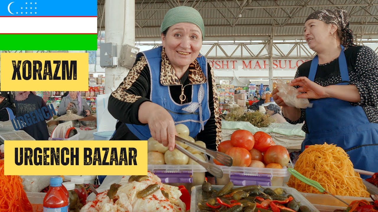 Urgench Xorazm Uzbekistan 🇺🇿  Chalysh Bozor Walking tour