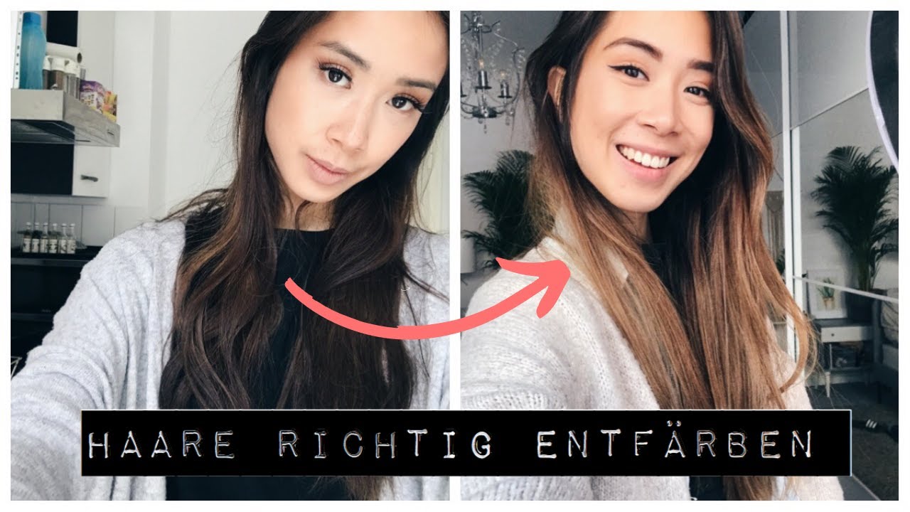 HAARFARBE einfach und unkompliziert ENTFÄRBEN I Schönes Ombre bekommen  I Trang Nguyen