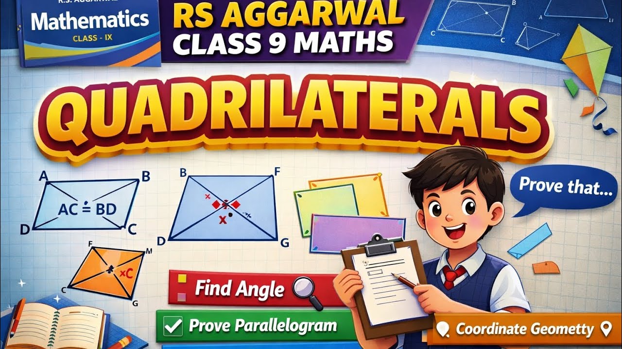 Class 9 Maths Quadrilaterals | RS Aggarwal | Important Questions & Proofs | One Shot