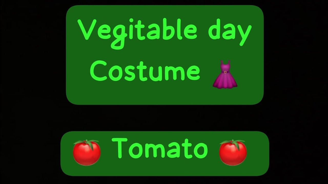 Tomato 🍅 costume for kids on Vegetable Day.