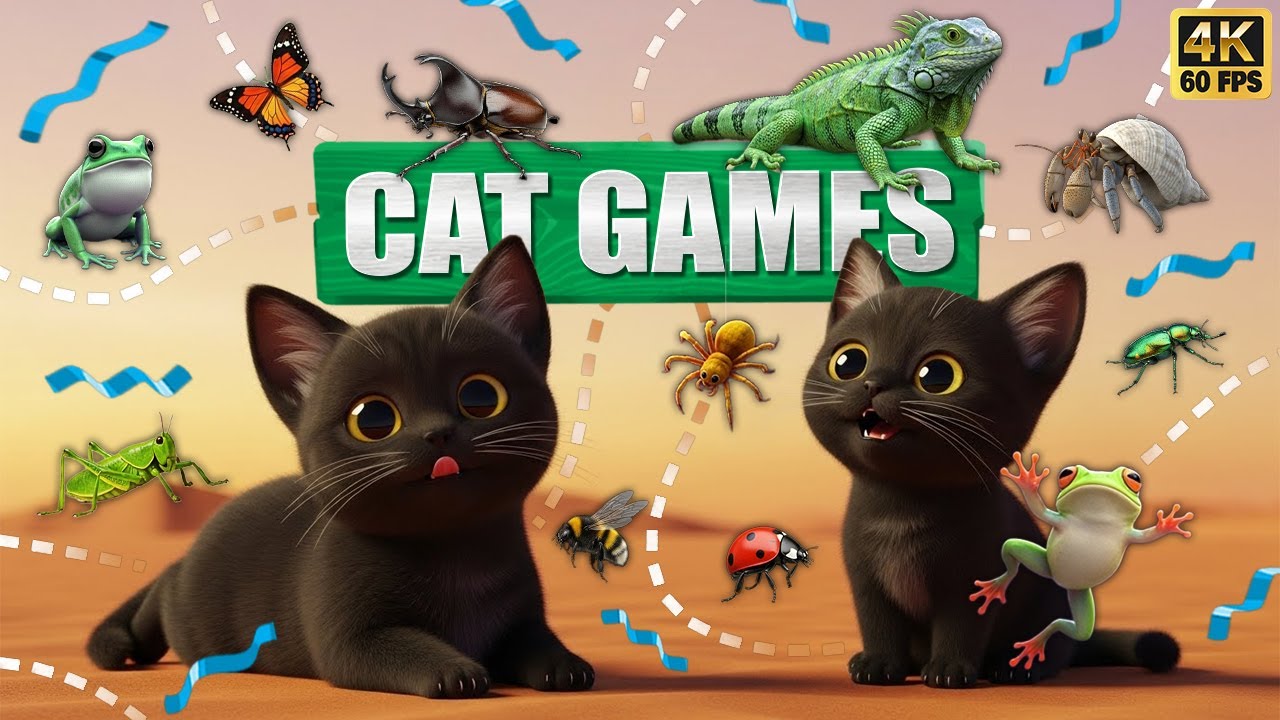 CAT GAMES 🐾3D Game for Cats | Video for Cats  – Ultimate CAT TV #125😻 4K60FPS