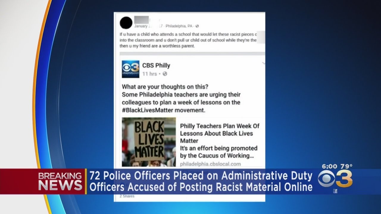72 Philadelphia Police Officers Placed On Administrative Duty Over Controversial Facebook Posts