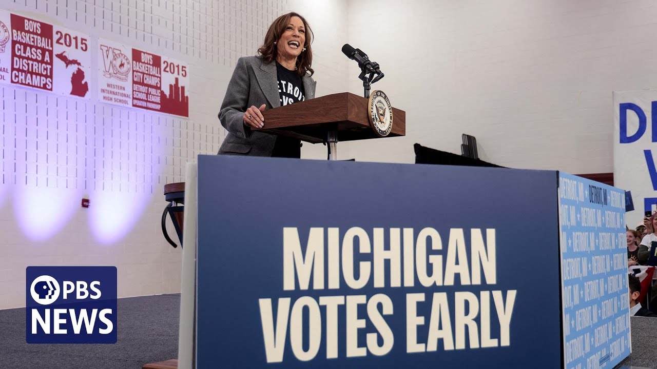 WATCH LIVE: Harris delivers remarks at campaign rally in East Lansing, Michigan