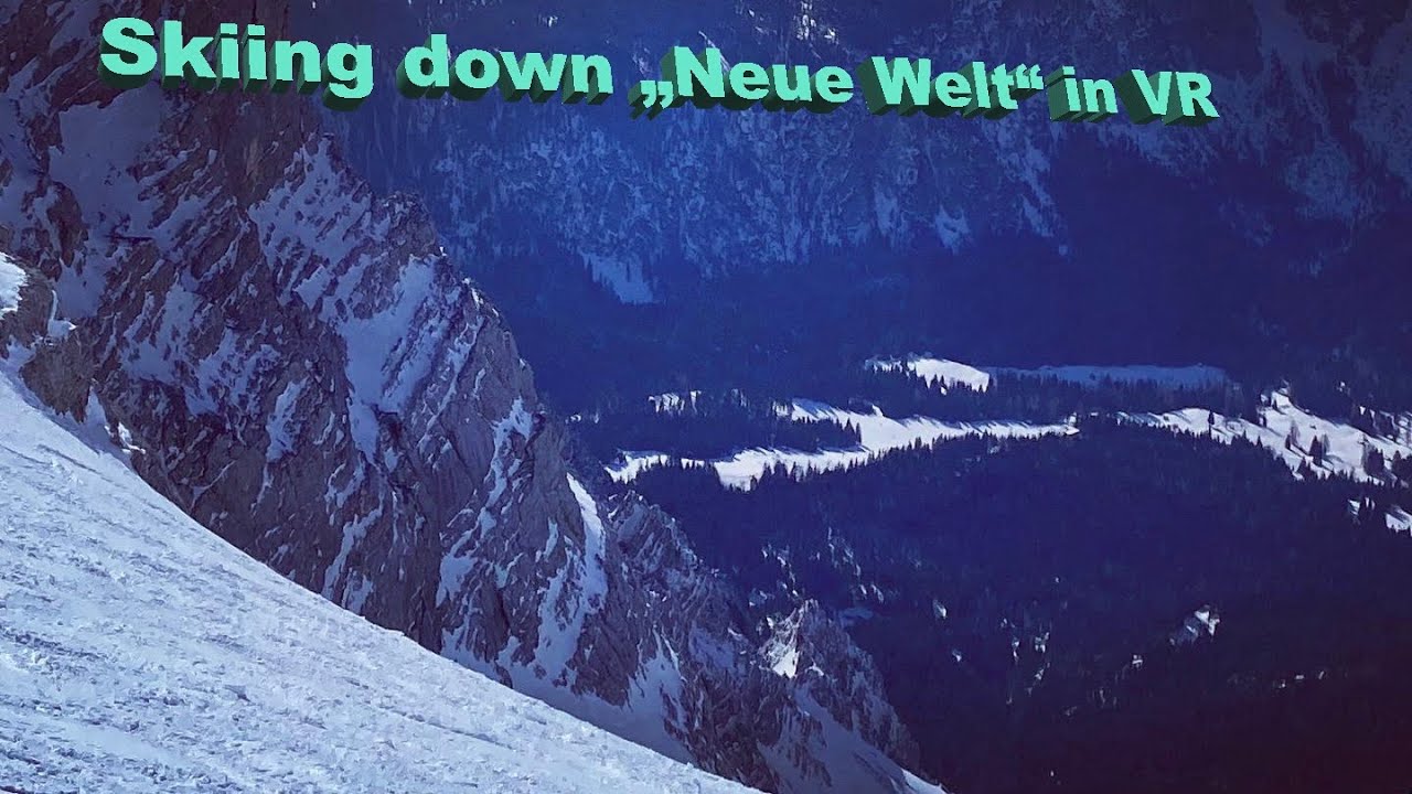 Neue Welt Freeride Neuewelt Schneefernerkopf Zugspitze Skiroute VR | 360
