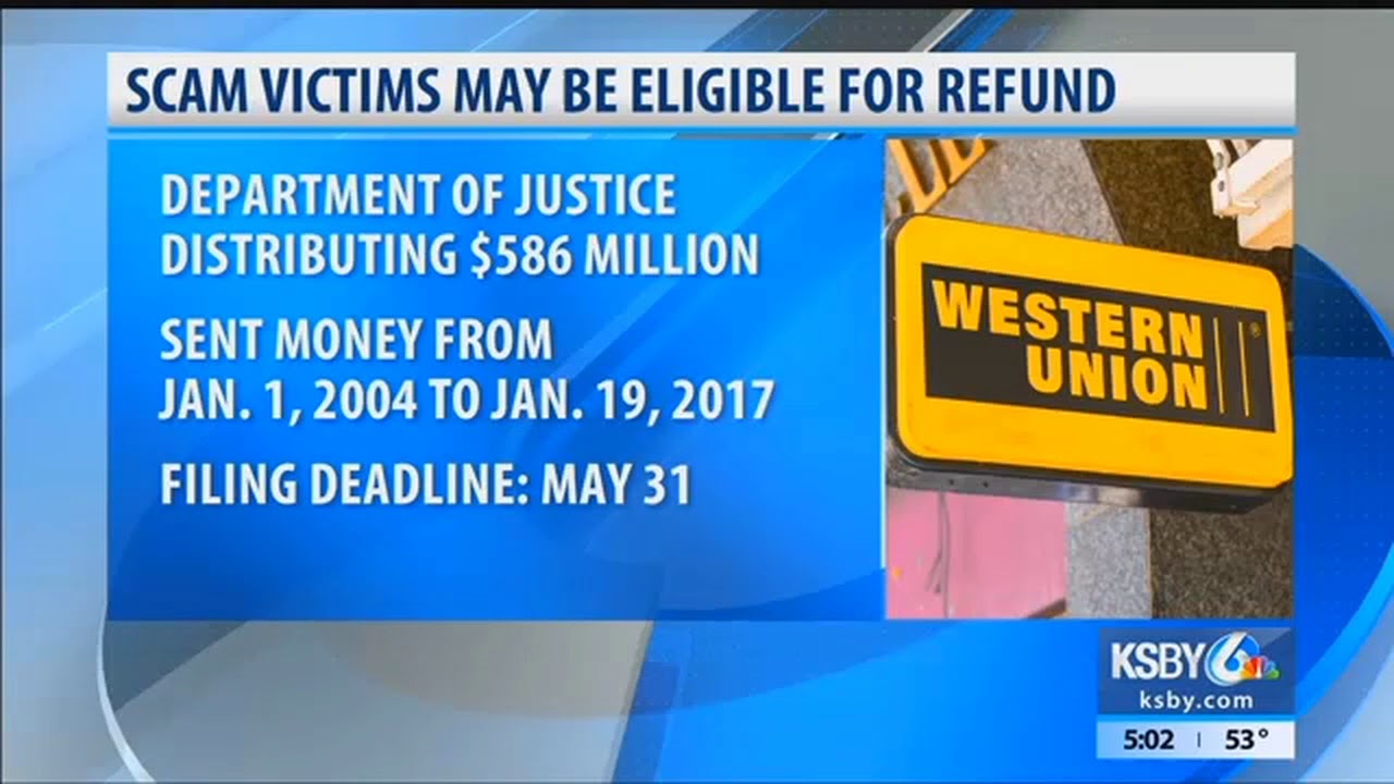 Scam victims who sent money via Western Union may be eligible for refund