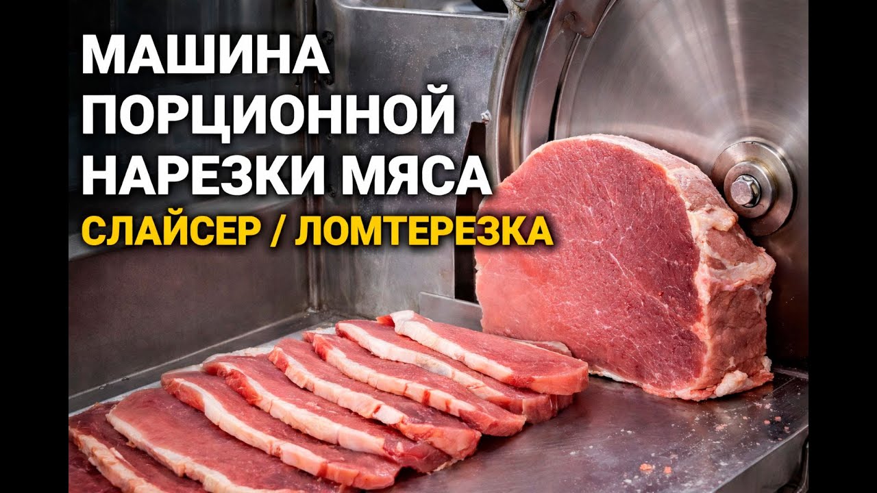 Машина порционной нарезки мяса — слайсер / ломтерезка