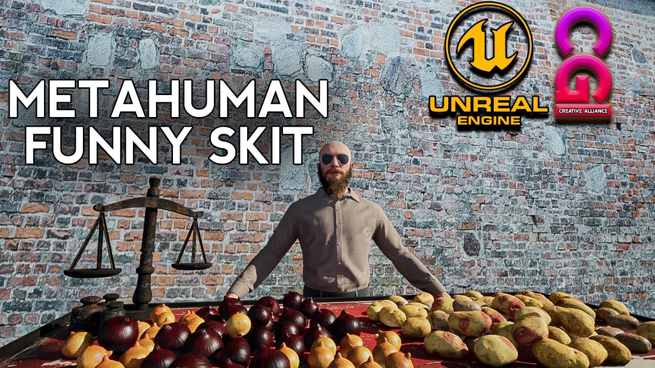 Unreal Engine Animation | Funny Metahuman Selling Vegetables | Unreal Engine 5
