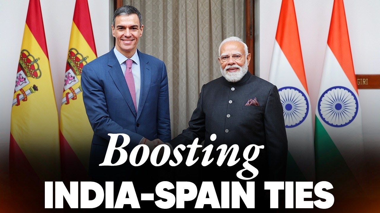 PM Modi meets President of the Government of Spain, Pedro S&aacute;nchez