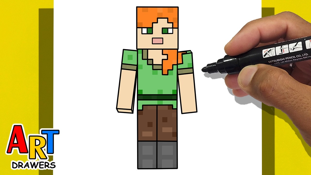 Как рисовать MINECRAFT GIRL ALEX | Новые скины персонажей #minecraft