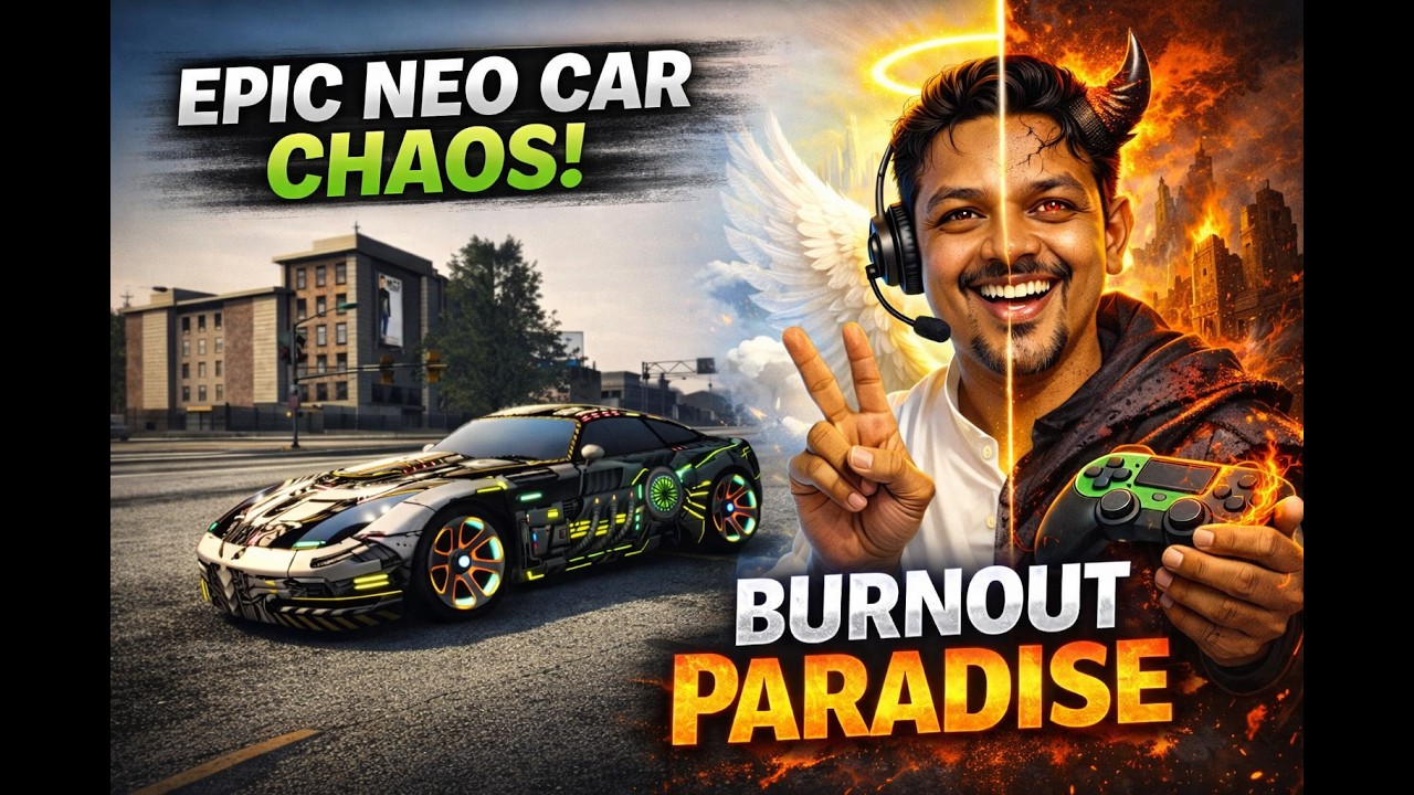 👑 INSANE Neon Supercar in Burnout Paradise | Road Rage Gameplay & Epic Speed!🔥👉