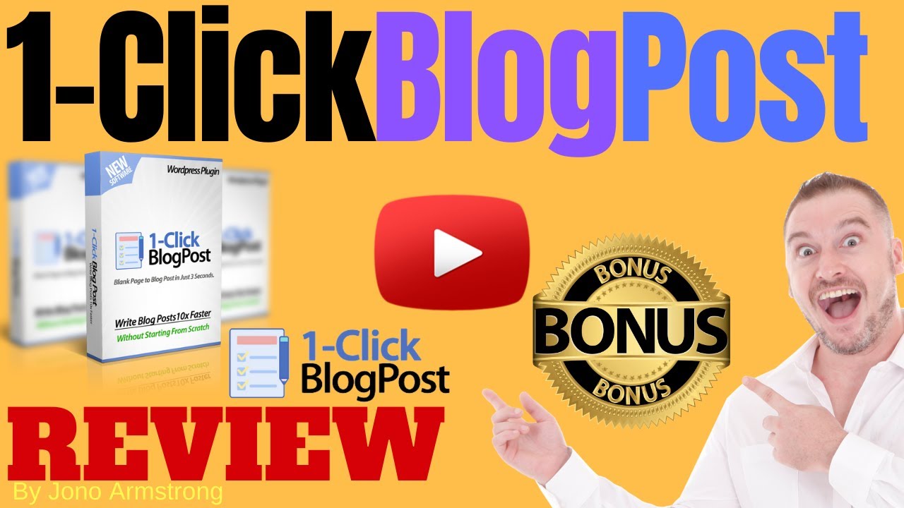 1-Click Blog Post Review ⚠️ WARNING ⚠️ DON'T GET THIS WITHOUT MY 👷 CUSTOM 👷 BONUSES!!