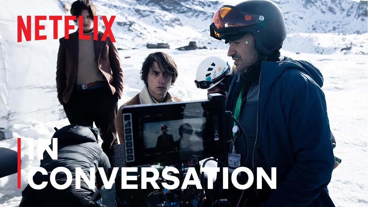 Javier Bardem and J.A. Bayona with the Society of the Snow Cast | In Conversation | Netflix