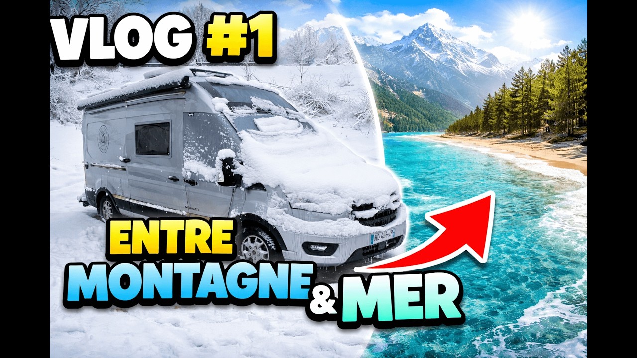 vlog#1 vanlife  vie en fourgon !  On quitte la montagne pour la mer ! Direction la Côte d’Azur 🚐🌊
