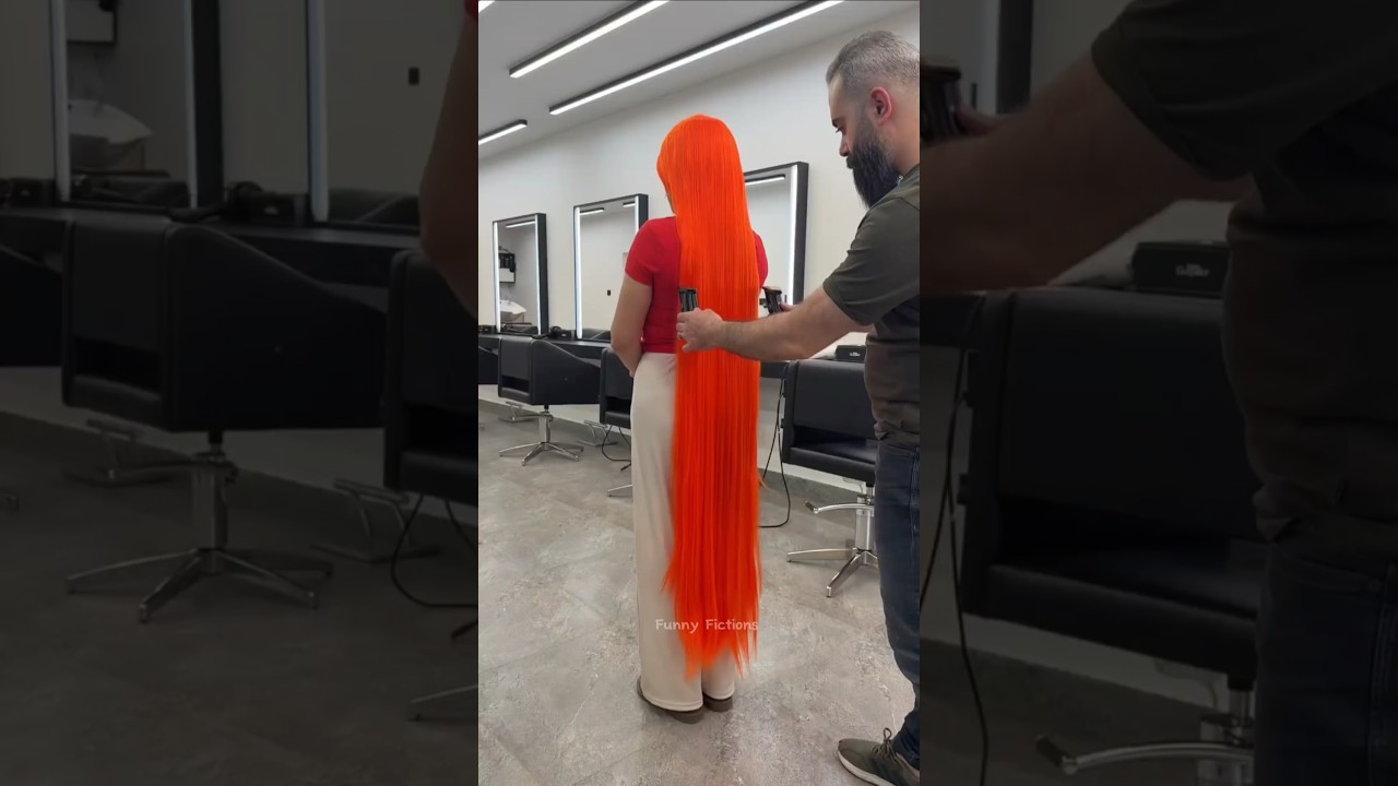 Haircut orange hair colour 🍒