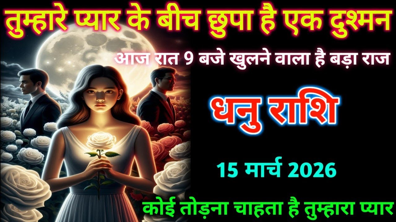  धनु राशि। 15 मार्च 2026| तुम्हारे प्यार के बीच छुपा है एक दुश्मन| Dhanu Rashifal |