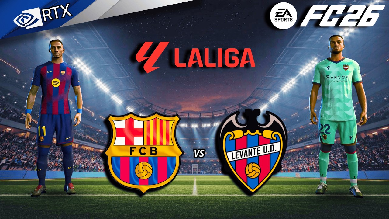FC 26 - Barcelona vs Levante Ft. Raphinha, Yamal | La liga 25/26 Full Match | PC™ [4K60]