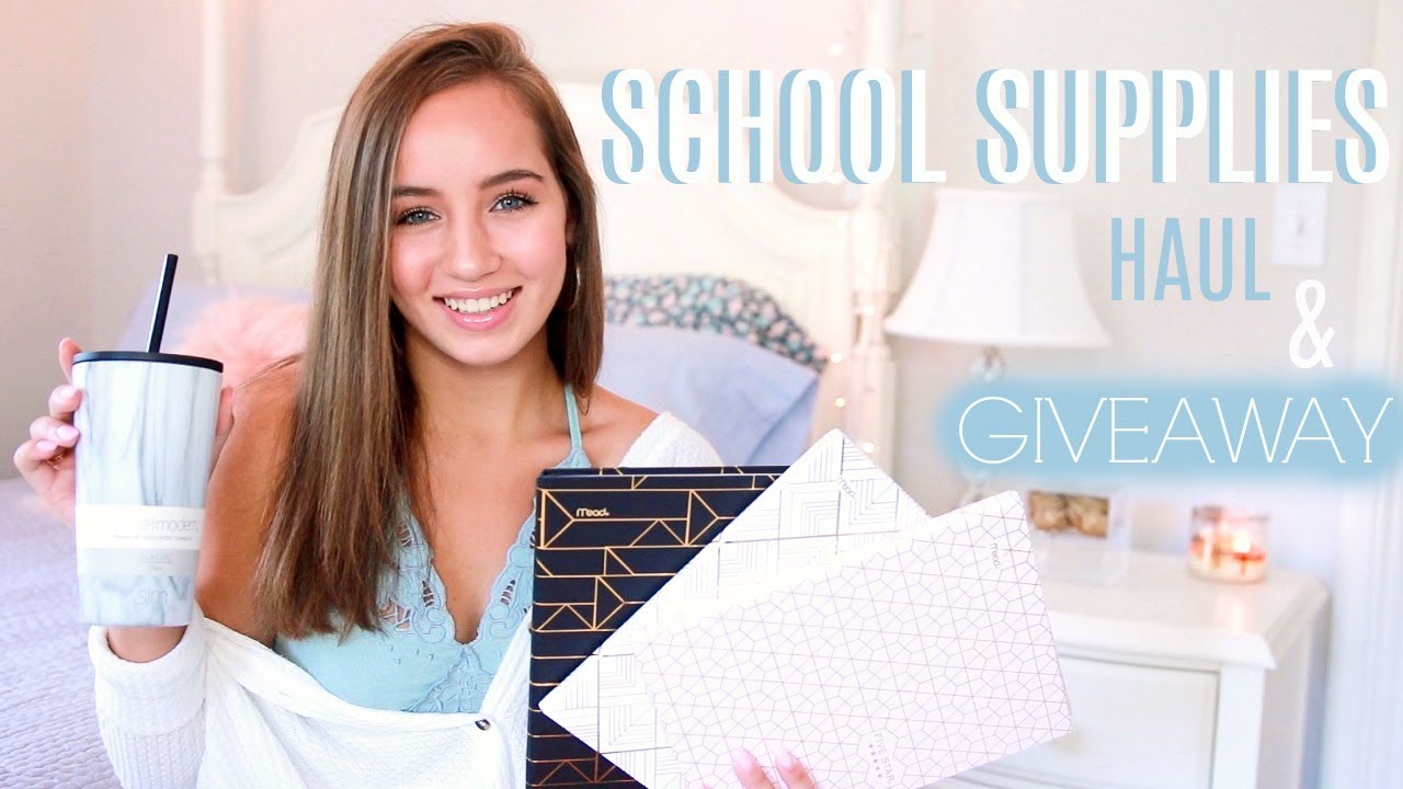school supplies haul & giveaway 2019 (giftcard + school supplies)