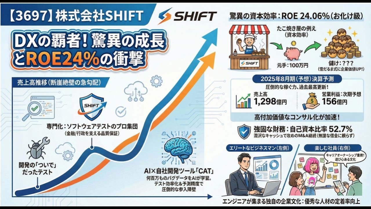 【3697】SHIFT、「SHIFT3000」実現に向けたDXとM&Aの全貌を徹底解剖