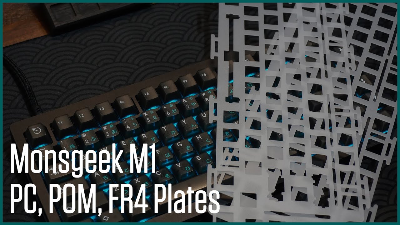 Monsgeek M1 (Modded) Plate Comparison | Polycarbonate, POM, and FR4