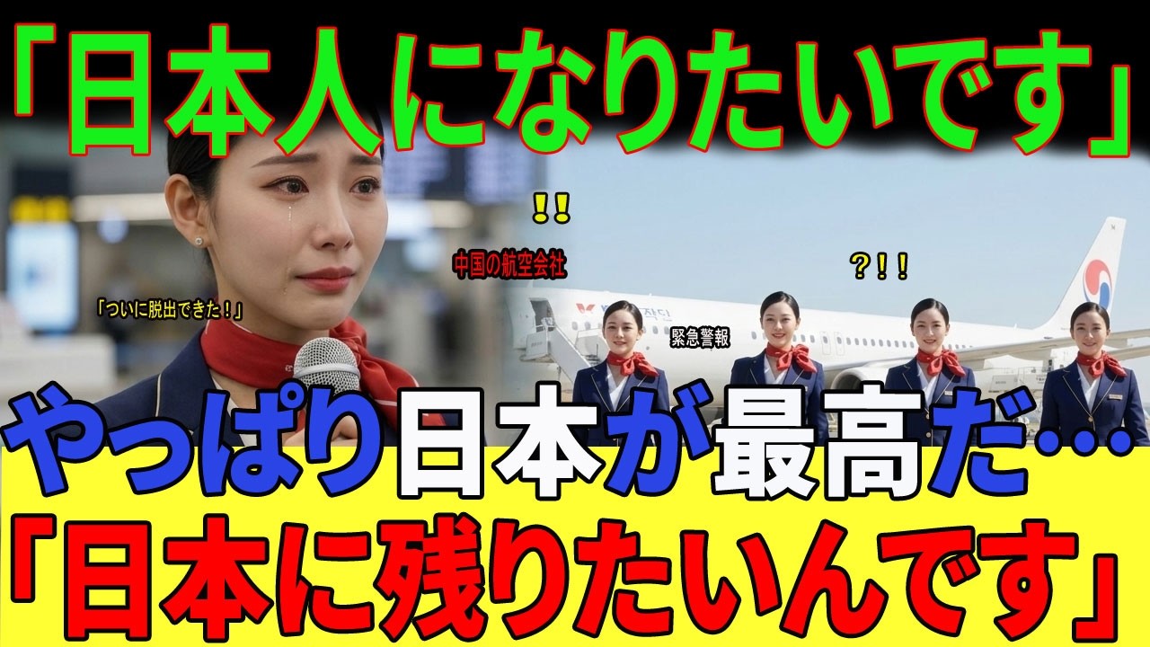 海外の反応】「もうあんな国には戻れない…」日本に緊急滞在した中国人CA、母国の空港で起きた悲劇を知り涙の帰国拒否！日本を選んだ理由に感動の声が殺到！