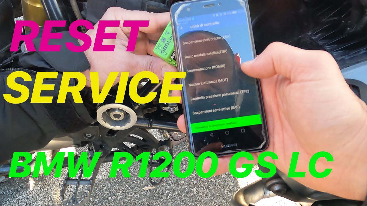 🔧RESET (O AZZERAMENTO) SPIA SERVICE BMW R1200 GS ADV LC - MOTOSCAN + OBDLINK