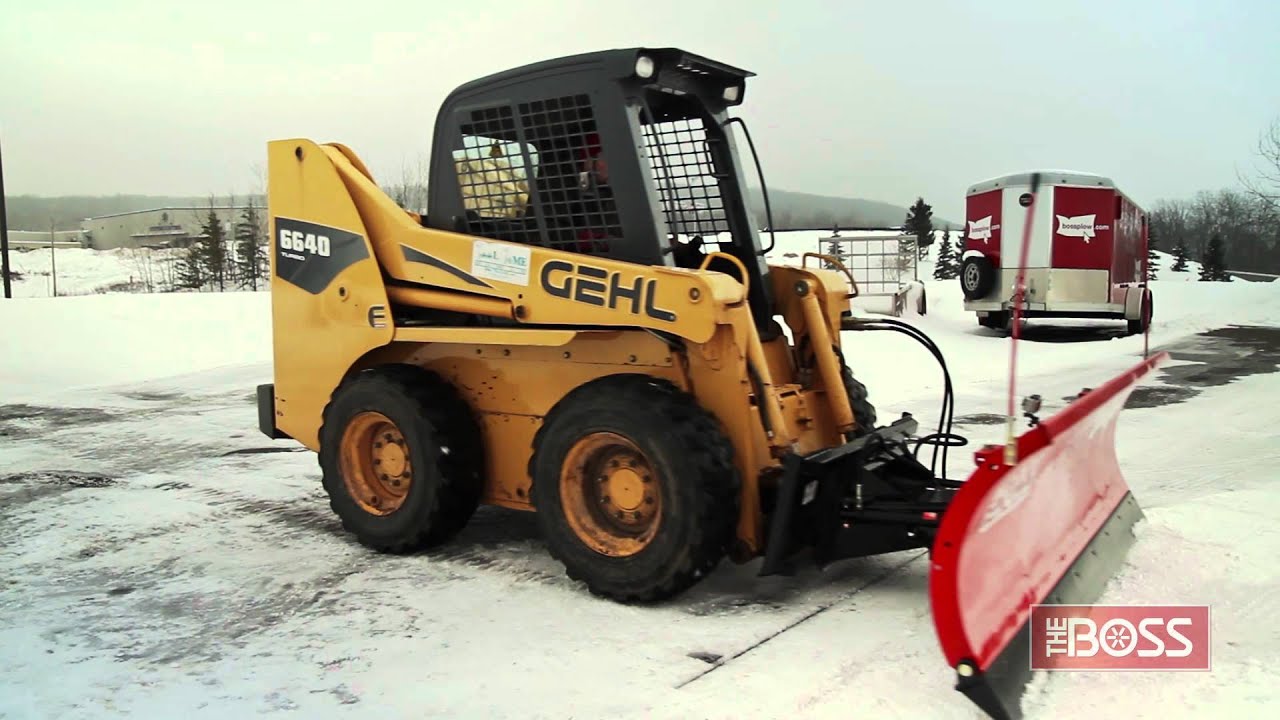 The BOSS Skid Steer Plow in Action