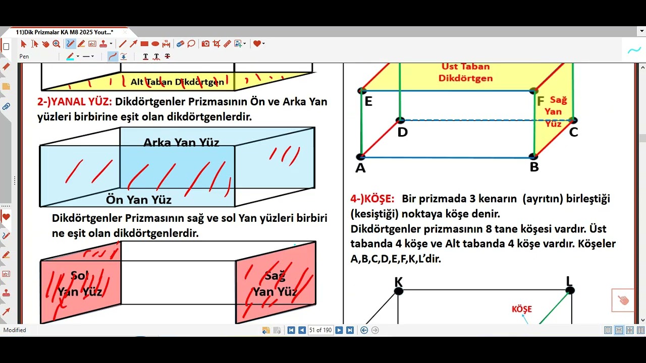6-)M8 Geometrik Cisimler (Dikdörtgenler Prizmasının Temel Elemanları) 30