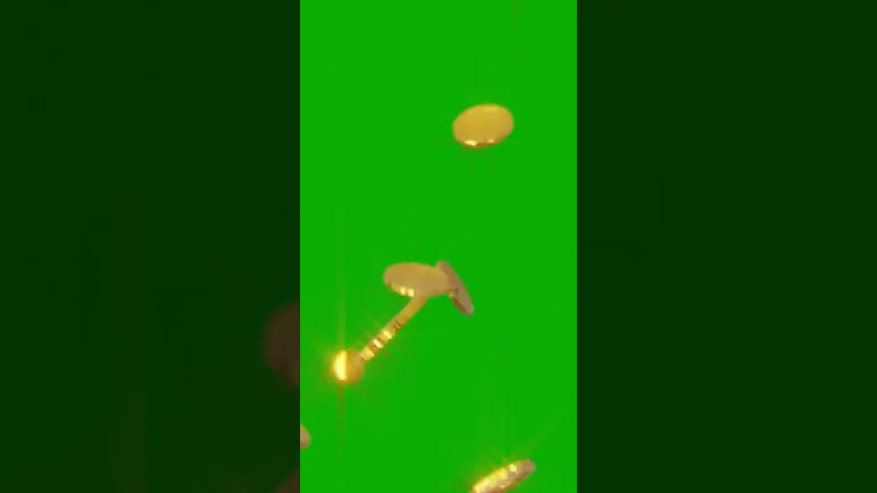 Gold Coins Falling Green Screen Video | Free VFX for Editing Shorts
