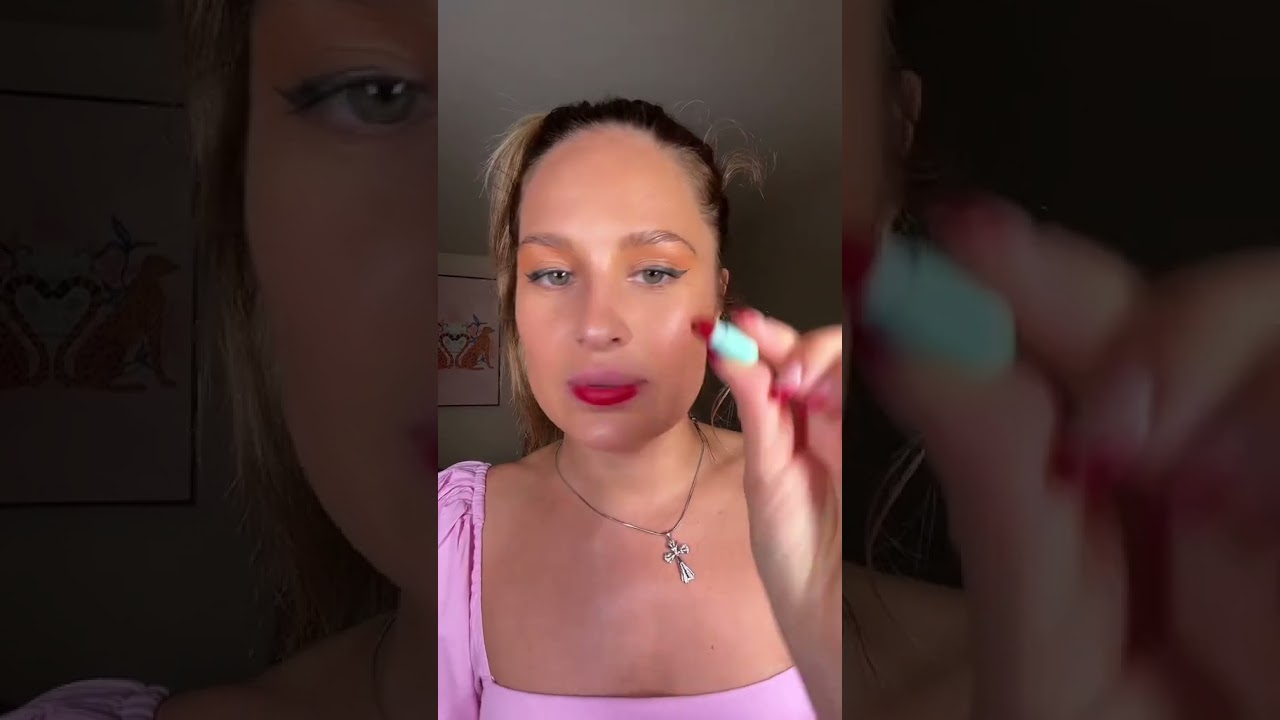 Teal mini pill lipstick!? #minimakeup #lipstick #makeup #shorts #youtubeshorts
